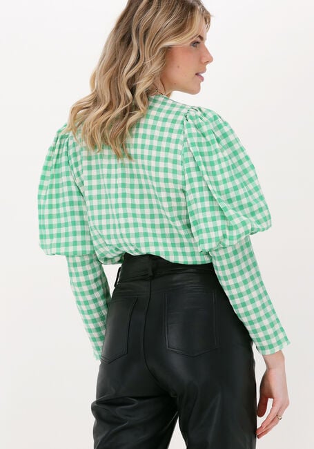Grüne CO'COUTURE Blusen CADIE CHECK BLOUSE - large