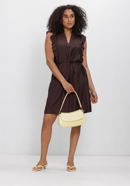 Braune CO'COUTURE Minikleid HERACC FRILL SS CROP V-DRESS - large
