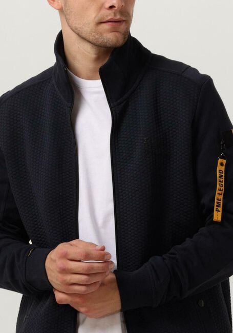Dunkelblau PME LEGEND Strickjacke ZIP JACKET JACQUARD INTERLOCK SWEAT - large