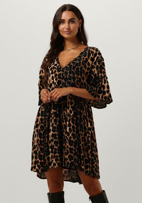Braune ALIX THE LABEL Minikleid LADIES WOVEN ANIMAL DRESS 1 - large