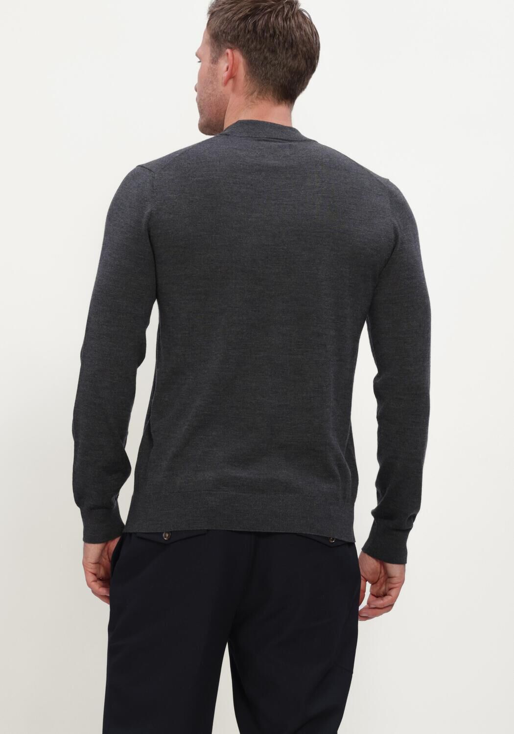 Dunkelgrau STEFANO LAURAN Pullover TURTLE NECK MERINO - large