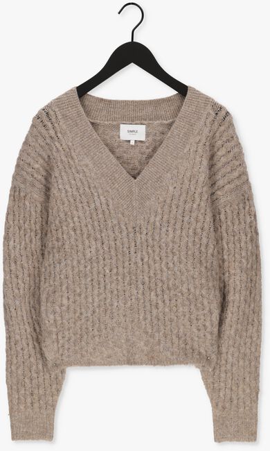 Graue SIMPLE Sweatshirt ELZI KNIT-REC-PES-MER-22-3 - large