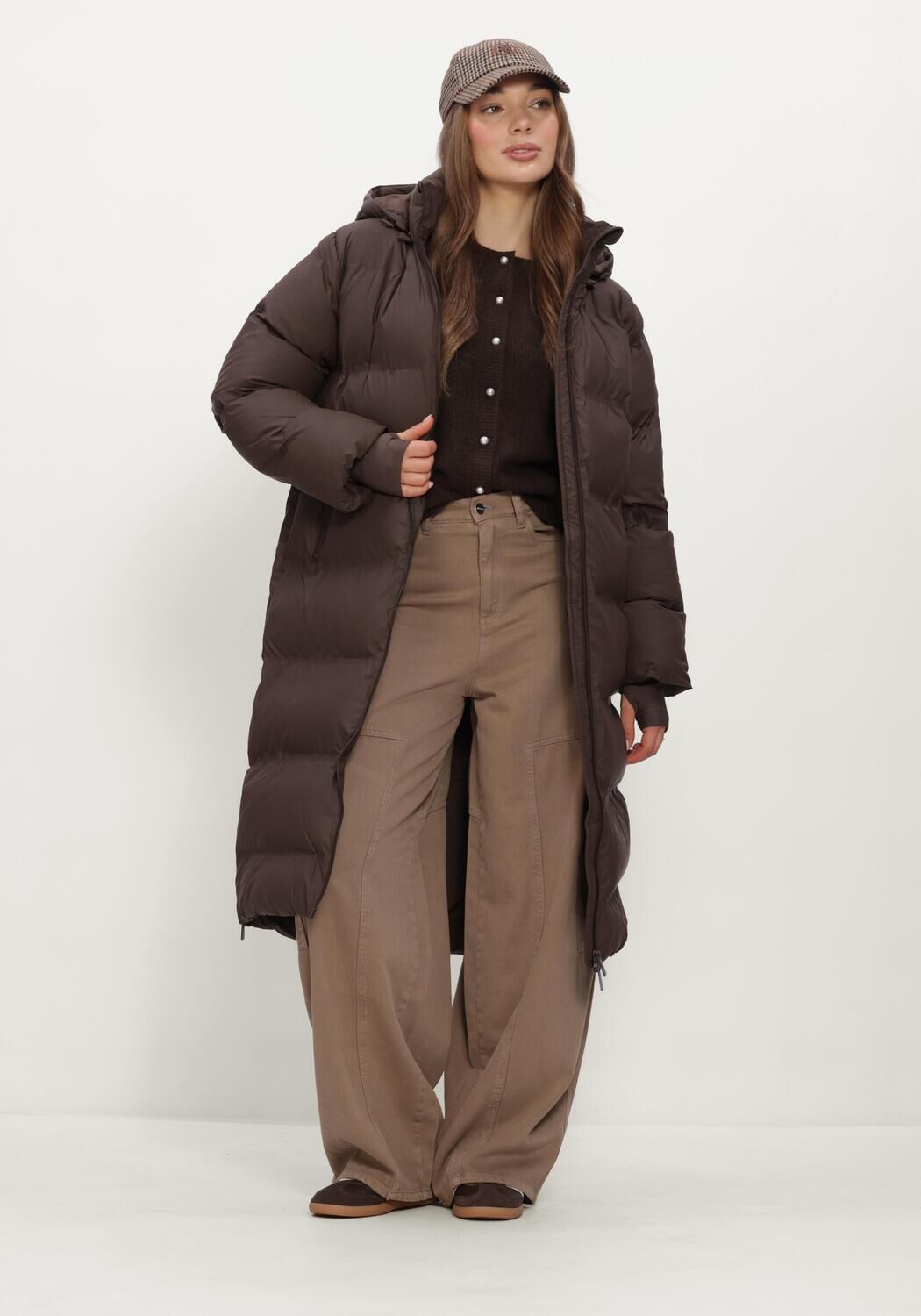 Braune NEO NOIR Winterjacken VIVIANA C PUFFER JACKET - large