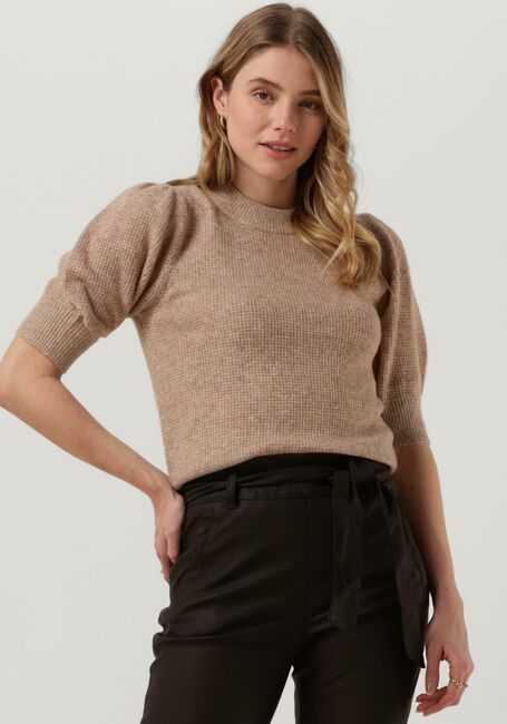 Camelfarbene NEO NOIR Pullover ABI STITCH BLOUSE - large