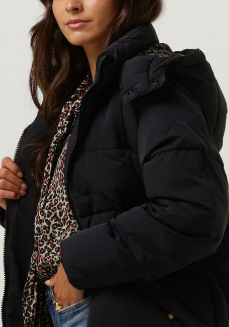 Schwarze SCOTCH & SODA Wattierte Jack WATER REPELLENT LONG LENGTH PUFFER COAT - large