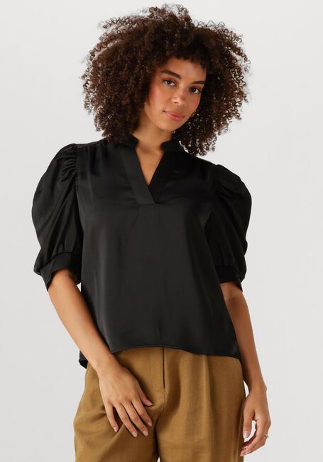 Schwarze NEO NOIR Blusen ROELLA HEAVY SATEEN BLOUSE - large