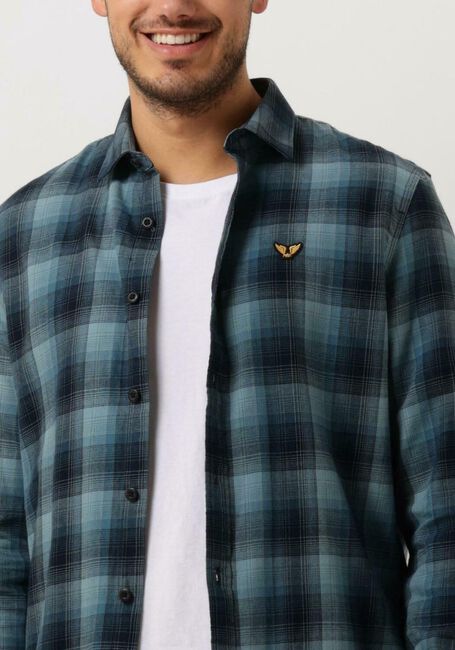 Hellblau PME LEGEND Casual-Oberhemd LONG SLEEVE SHIRT CTN TWILL CHECK - large