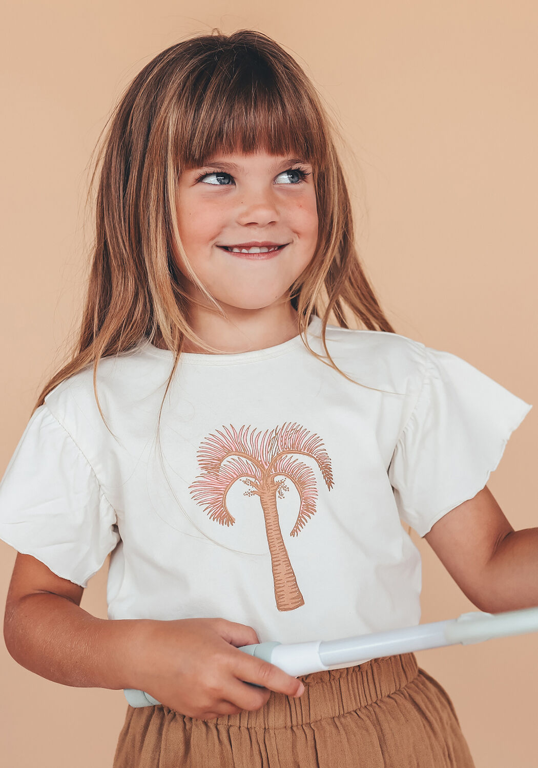 Ecru YOUR WISHES T-shirt JAZZ PALMTREE - large