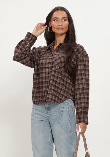 Braune CATWALK JUNKIE Blusen CHECK BLOUSE - large