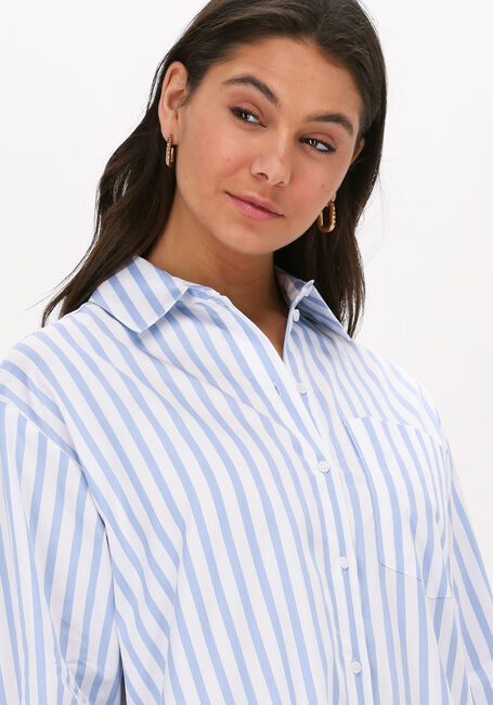 Blaue SELECTED FEMME Minikleid SLFDORA LS STRIPPED LONG SHIRT - large