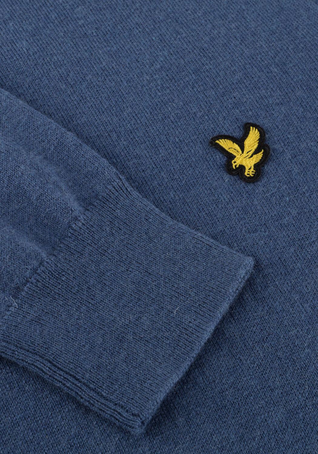 Blaue LYLE & SCOTT Pullover COTTON MERINO QUARTER ZIP JUMPER - large