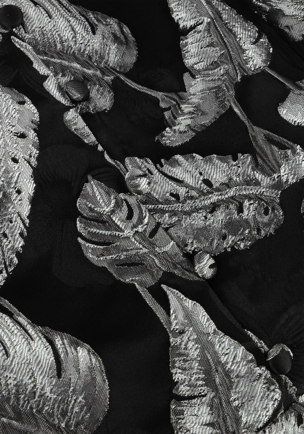 Silberne SELECTED WOMEN Minikleid SLFPAULA SILVER LEAF LS SHORT DRESS - large