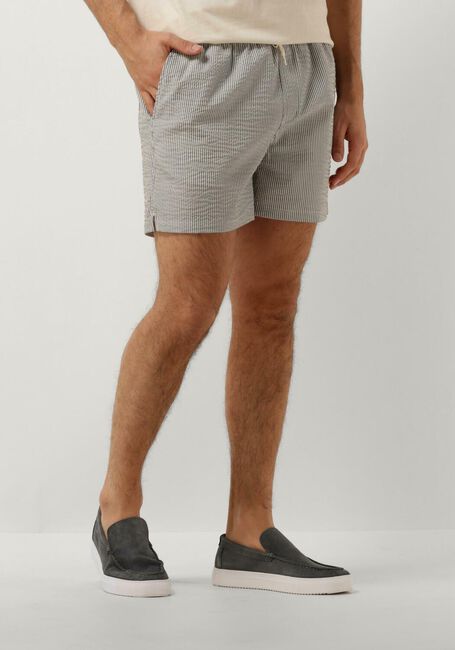 Blaue SELECTED HOMME Badehosen SLHCOOPER SEERSUCKER SWIMSHORTS - large