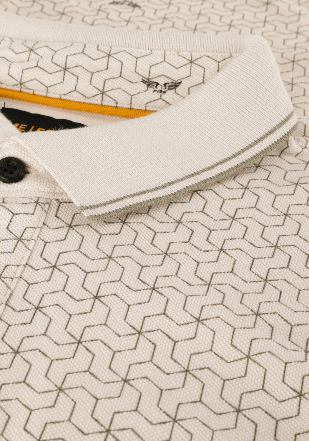 Nicht-gerade weiss PME LEGEND Polo-Shirt SHORT SLEEVE POLO FINE PIQUE ALL OVER PRINT - large