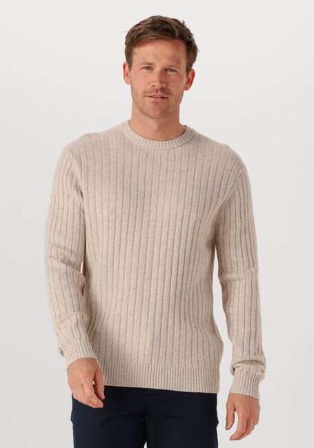 Beige PROFUOMO Pullover PULLOVER CREW NECK WOOL BLEND - large