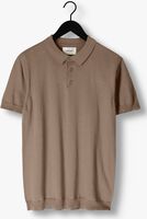 Taupe PURE PATH Polo-Shirt KNIT POLO WITH CHESTPRINT