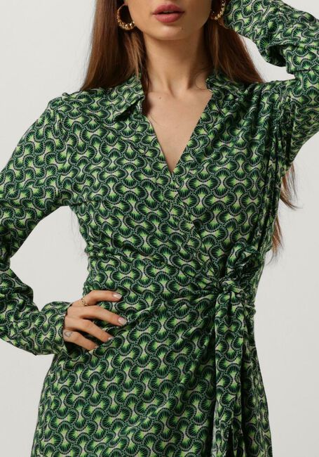 Grüne COLOURFUL REBEL Midikleid LEA GRAPHIC WRAP MIDI DRESS - large
