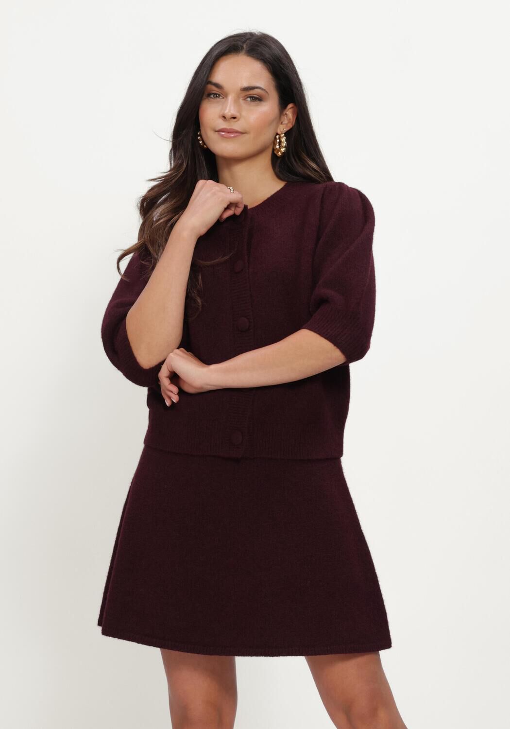 Bordeaux NOTRE-V Strickjacke NV-ILENA - large