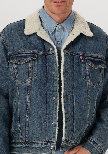 Blaue LEVI'S Jeansjacke TYPE 3 SHERPA TRUCKER - large