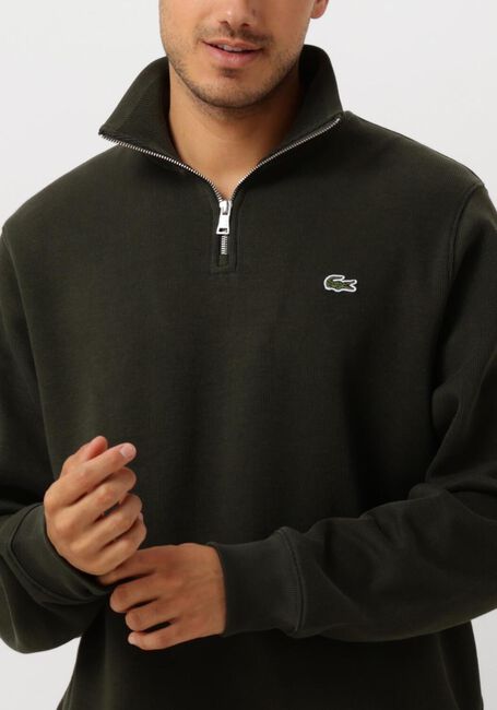 Dunkelgrün LACOSTE Pullover REGULAR FIT HIGH NECK ZIPPED SWEATSHIRT - large