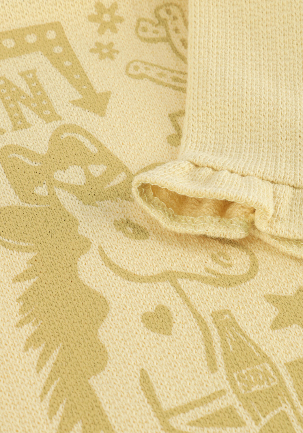 Gelbe DAILY7 T-shirt T-SHIRT RUFFLE BACKPRINT - large