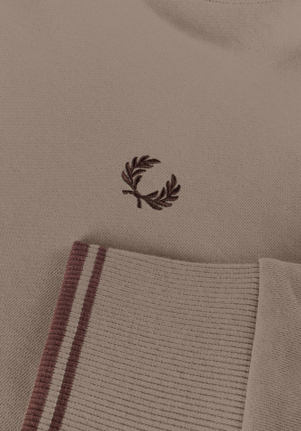 Olive FRED PERRY Pullover CREW NECK SWEATSHIRT - large