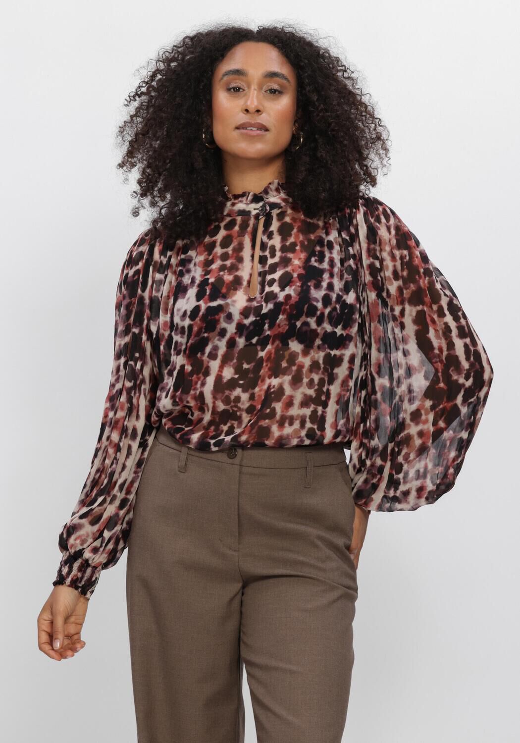 Mehrfarbige/Bunte SUMMUM Blusen TOP ALL OVER PRINT - large