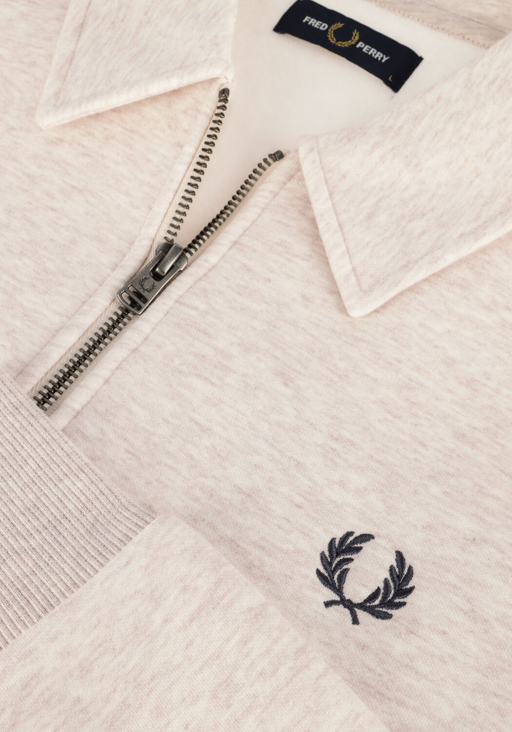 Nicht-gerade weiss FRED PERRY Pullover HALFZIP FLEECE BACK SWEATSHIRT - large