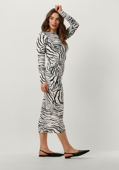 Weiße ENVII Midikleid ENRUN LS DRESS AOP 5347 - large