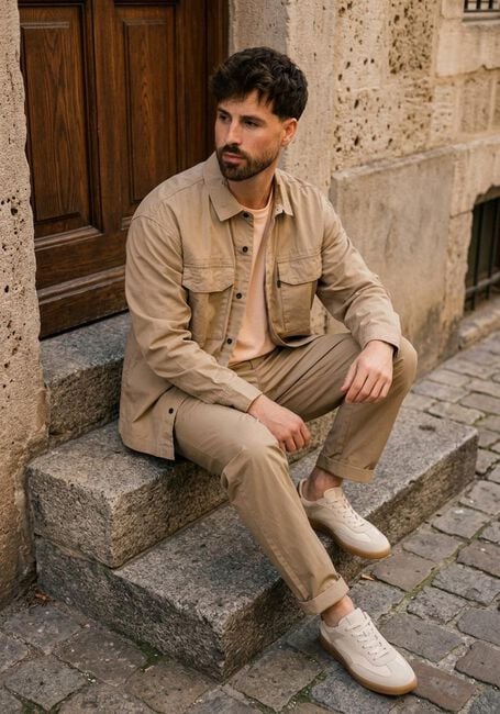 Beige BUTCHER OF BLUE Overshirt DAN COTTON OVERSHIRT - large