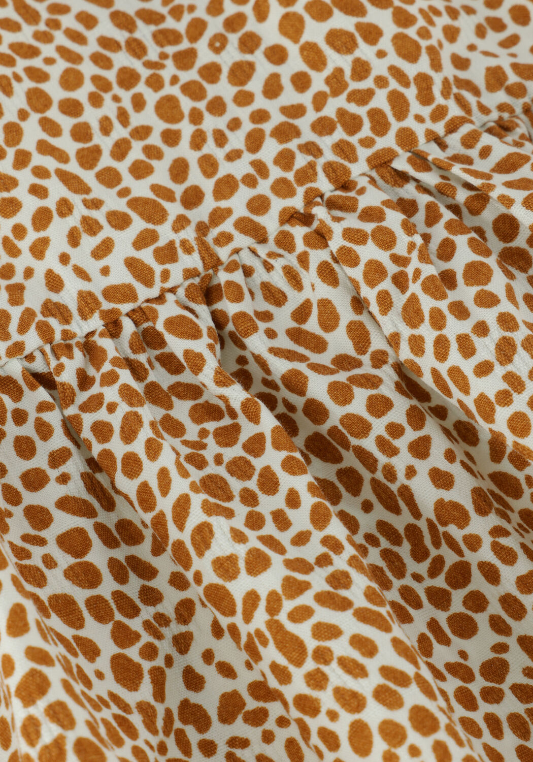 Camelfarbene LIKE FLO Kleider AOP WOVEN RUFFLE DRESS - large