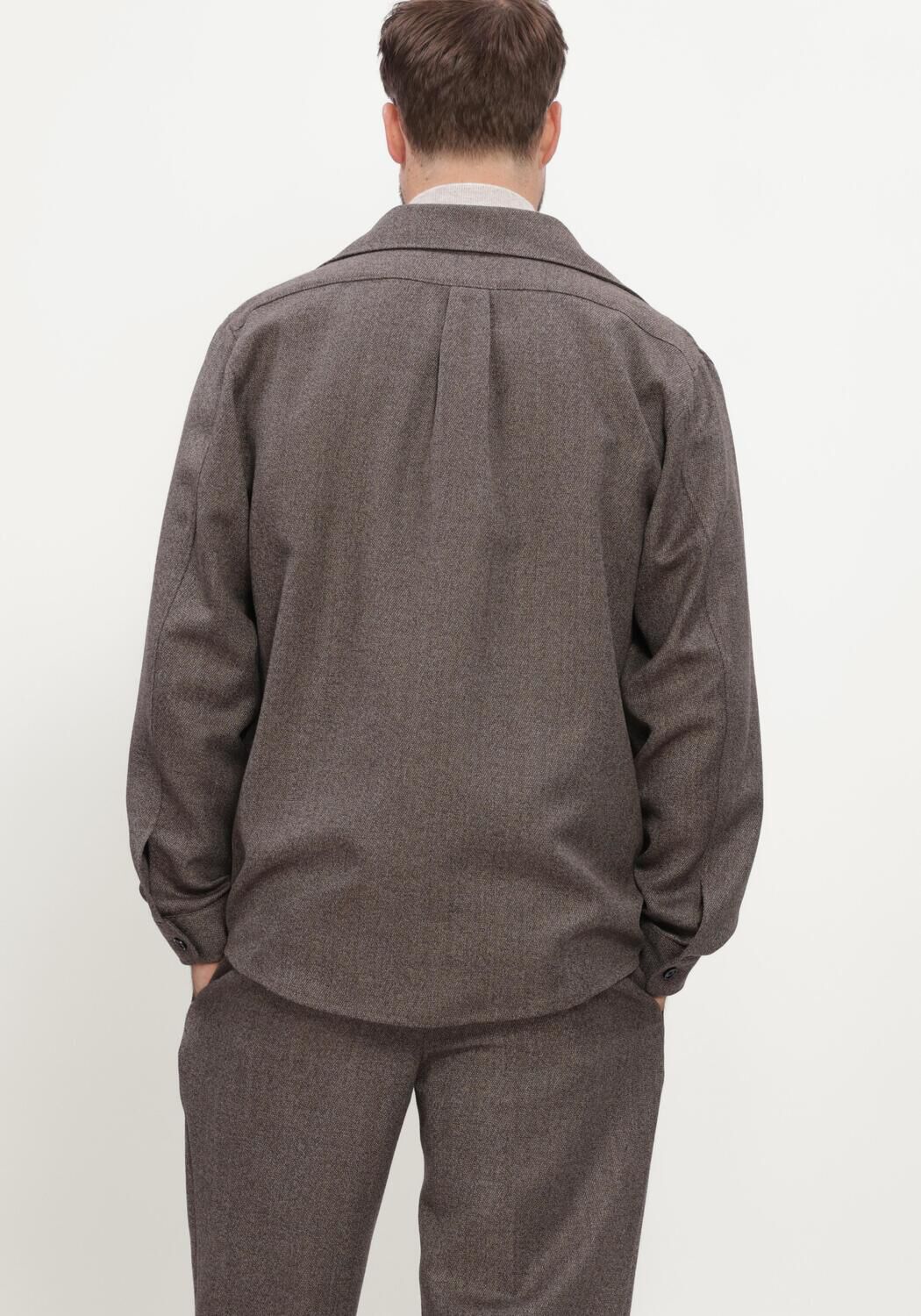 Braune PROFUOMO Overshirt OVERSHIRT MOULINE - large