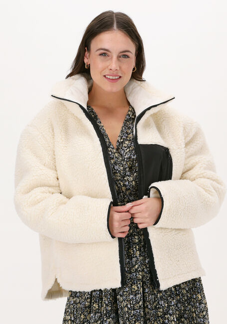 Weiße NA-KD Teddy-Jacke PATCH POCKET TEDDY SHORT JACKE - large