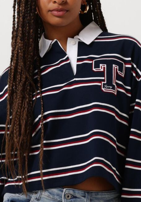 Blaue TOMMY JEANS Tops & T-shirts TJW LETTERMAN STRIPE - large