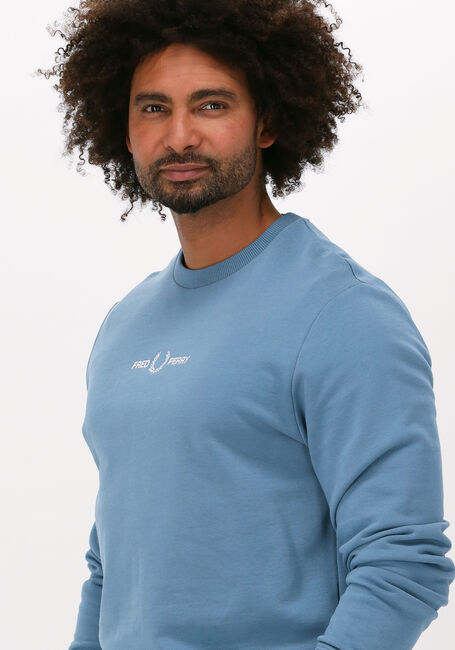 Hellblau FRED PERRY Sweatshirt EMBRIODERED SWEATSHIRT - large