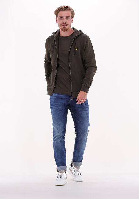 Olive LYLE & SCOTT Strickjacke ZIP TROUGH HOODIE - large