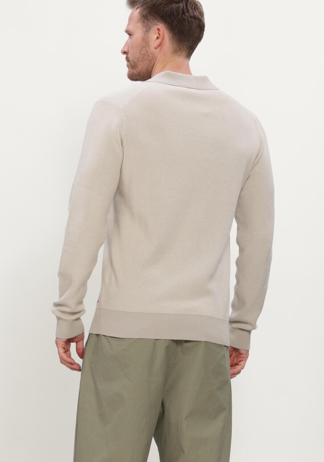 Beige DSTREZZED Polo-Shirt DS_SAHA KNIT - large