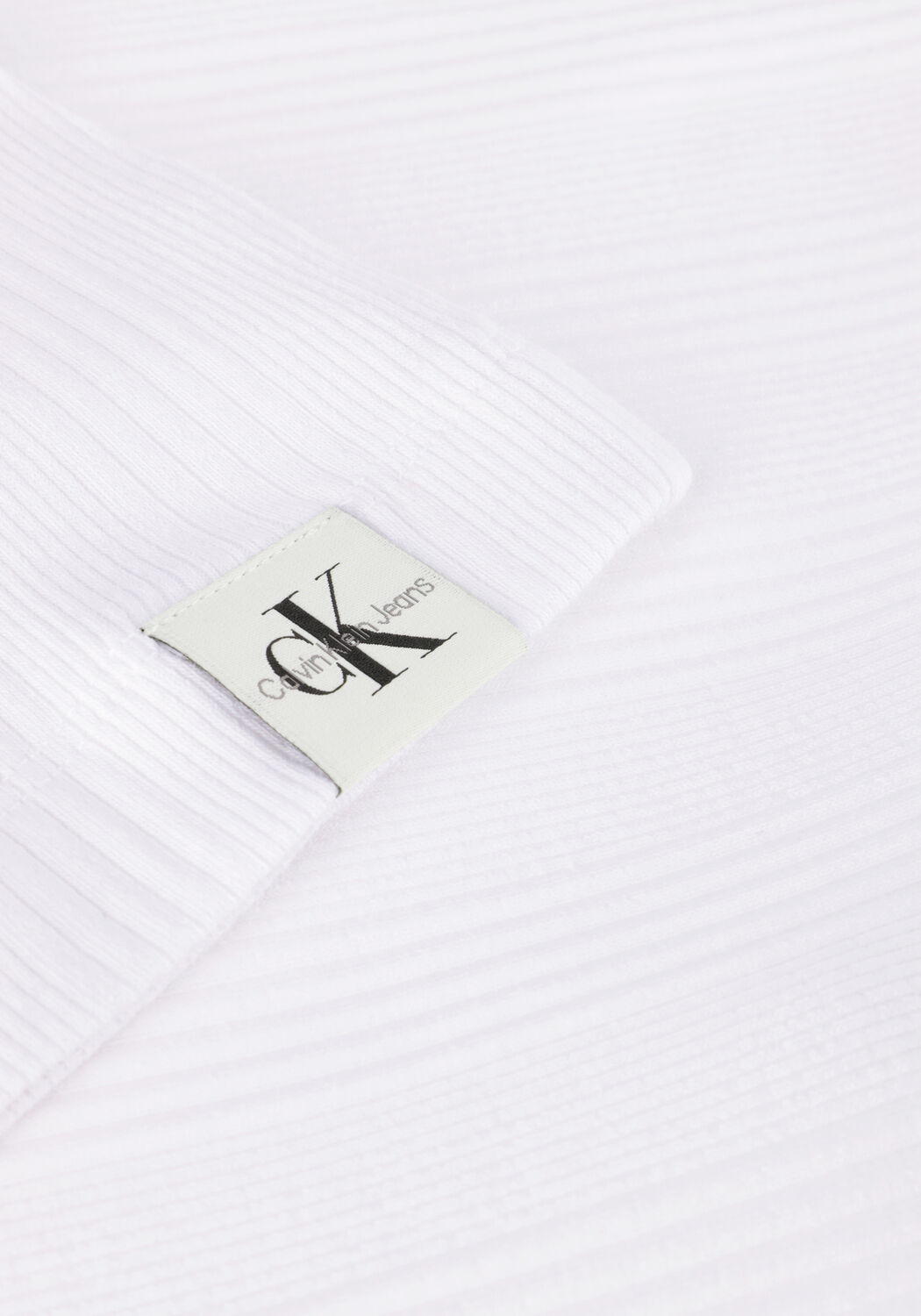 Wei&szlig;e CALVIN KLEIN Top VARIEGATED RIB WOVEN TAB TANK - large