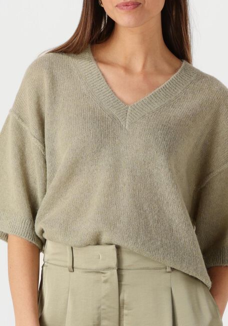 Grüne DANTE6 Pullover TALYA V-NECK SWEATER - large