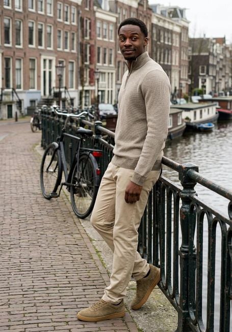 Taupe BOSS BLACK Pullover HETTORE - large