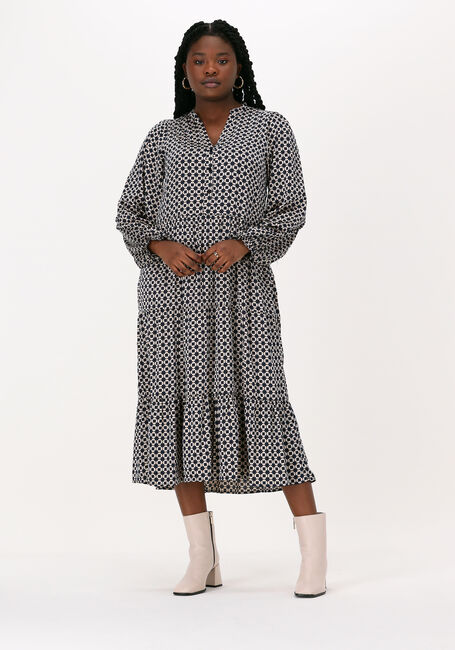 Dunkelblau NEO NOIR Midikleid LAYLI SQUARE MIX DRESS - large