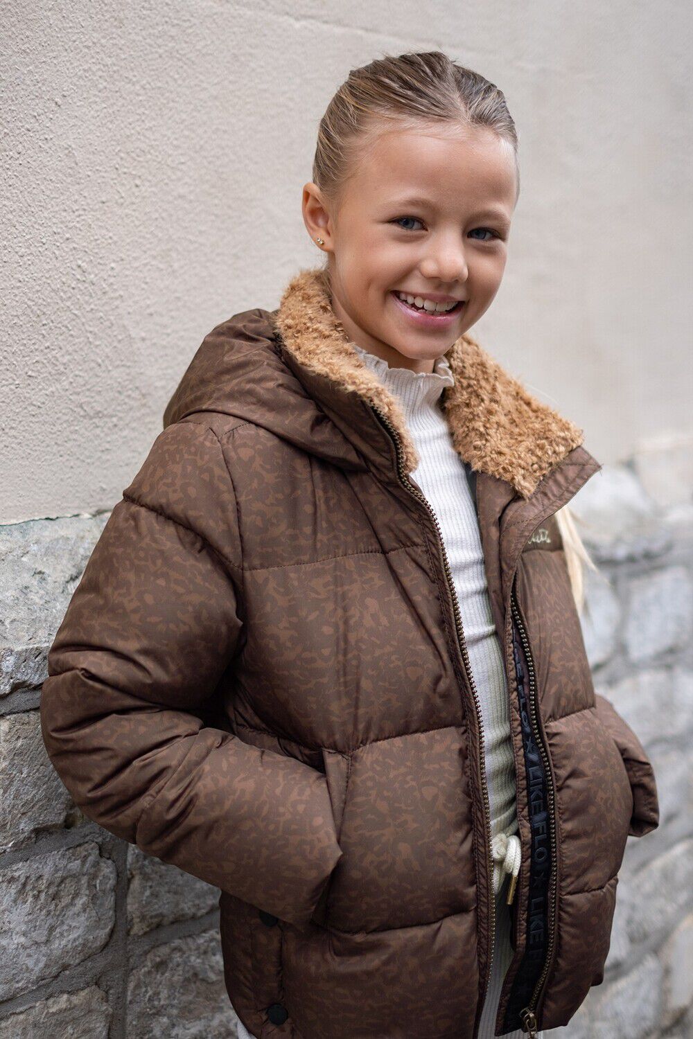 Braune LIKE FLO Wattierte Jack AELIN - large