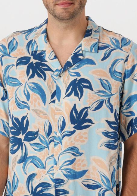 Mehrfarbige/Bunte SHIWI Casual-Oberhemd MEN VIC SHORT SLEEVE SHIRT FLORAL LEAFS - large