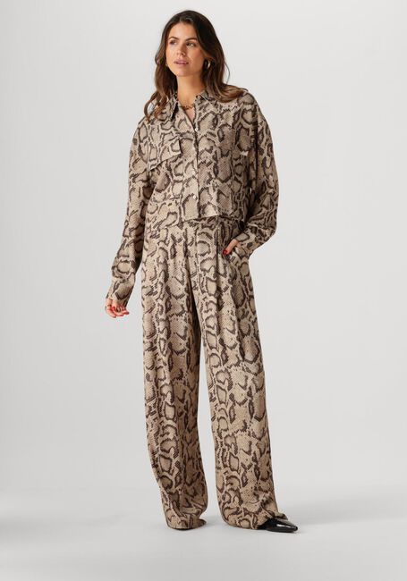 Sand ALIX THE LABEL Blusen LADIES WOVEN SNAKE TWILL BLOUSE - large