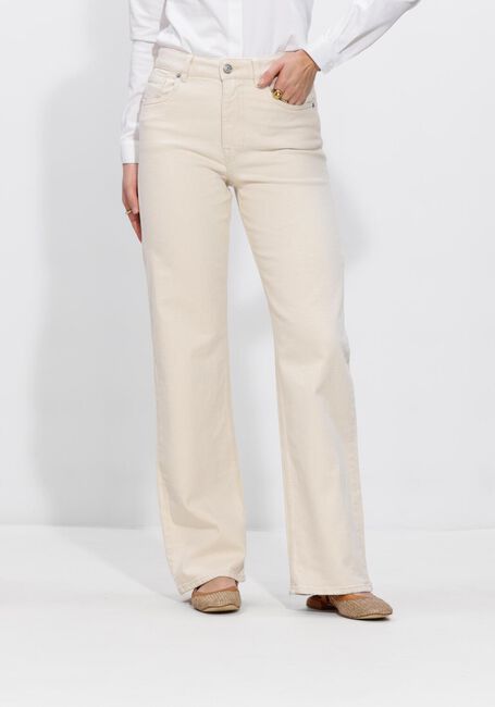 Ecru SELECTED WOMEN Wide jeans SLFWIDE BEA-KORI HW JEANS - large