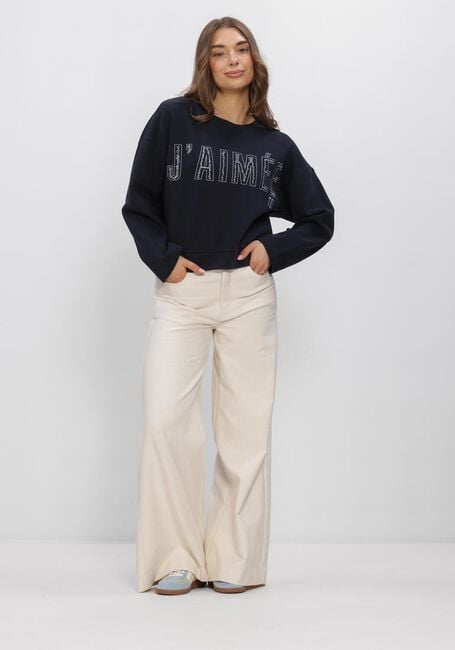 Blaue AIMEE THE LABEL Sweatshirt ELANSS6 SWEATER WITH EMBROIDERY - large