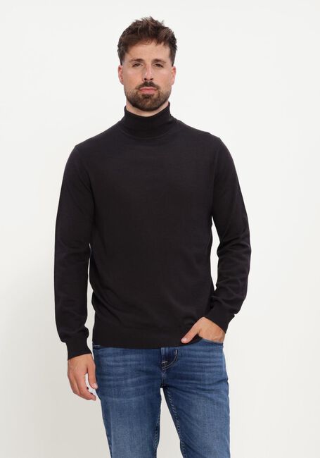 Schwarze STEFANO LAURAN Rollkragenpullover COL MERINO - large