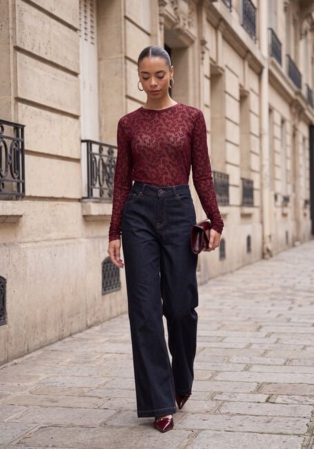 Bordeaux MOS MOSH Tops & T-shirts MMLORETTA MONO MESH BLOUSE - large