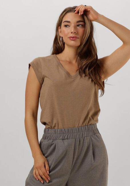 Sand CC HEART T-shirt BASIC V-NECK T-SHIRT - large