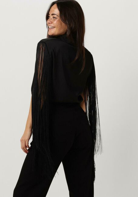 Schwarze ACCESS Blusen SHIRT WITH FRINGED SLEEVES - large